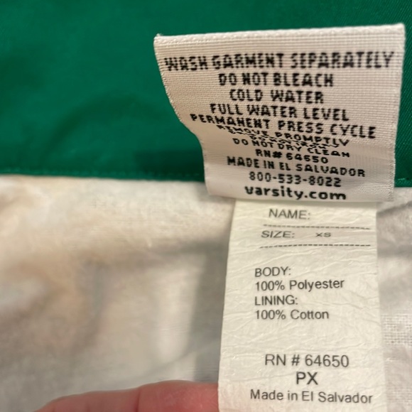 Varsity Spirit Women’s cheerleading jacket paragraph green with gold letters - Picture 15 of 16